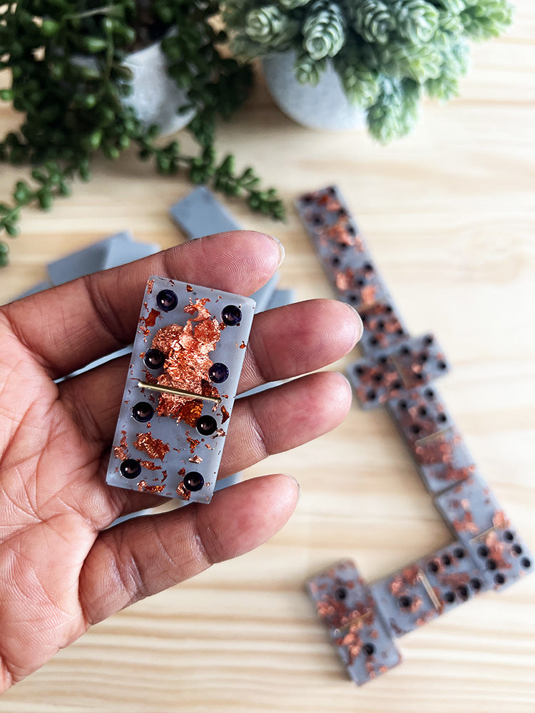 Amber Gray Domino Set