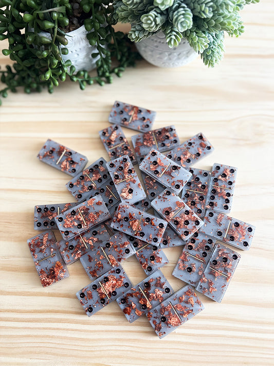 Amber Gray Domino Set