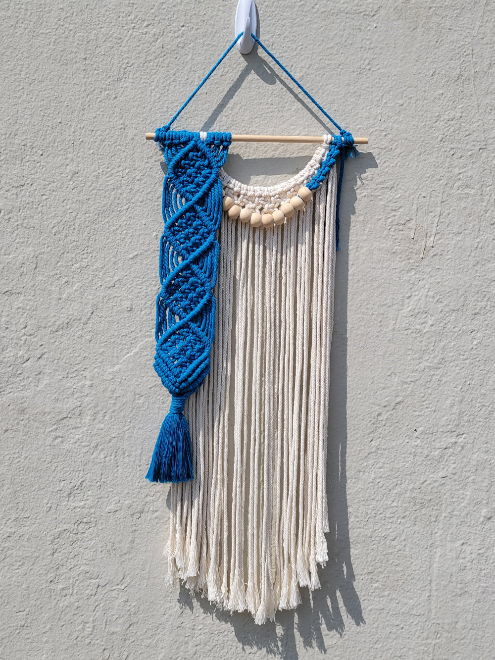 Iris Blue Diamond Braid Macrame